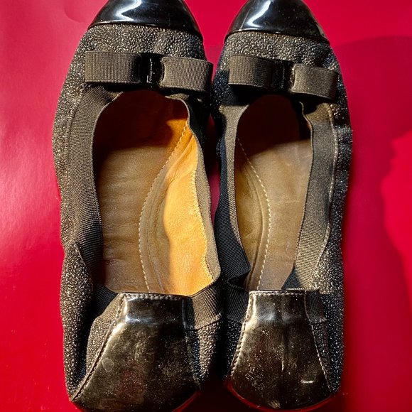 Salvatore Ferregamo Bow Ballerina Elastic Flat Shoes/Slip-On - Picture 1 of 12